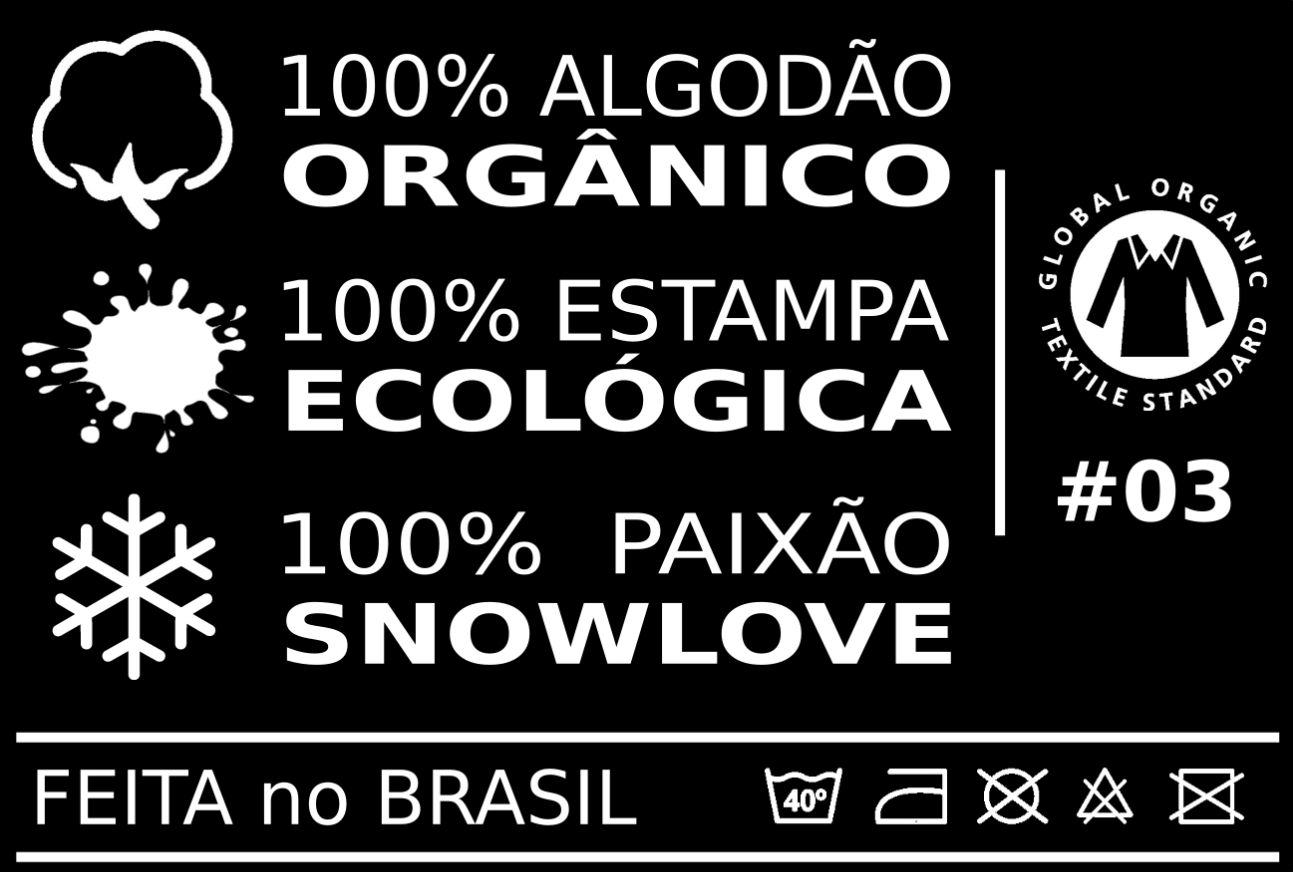 T-shirt Orgânica | Modelo #003 | Snowaddicted Brasil